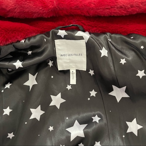 Avec Les Filles Cozy Faux Fur Crop Hooded Jacket - Picture 5 of 7